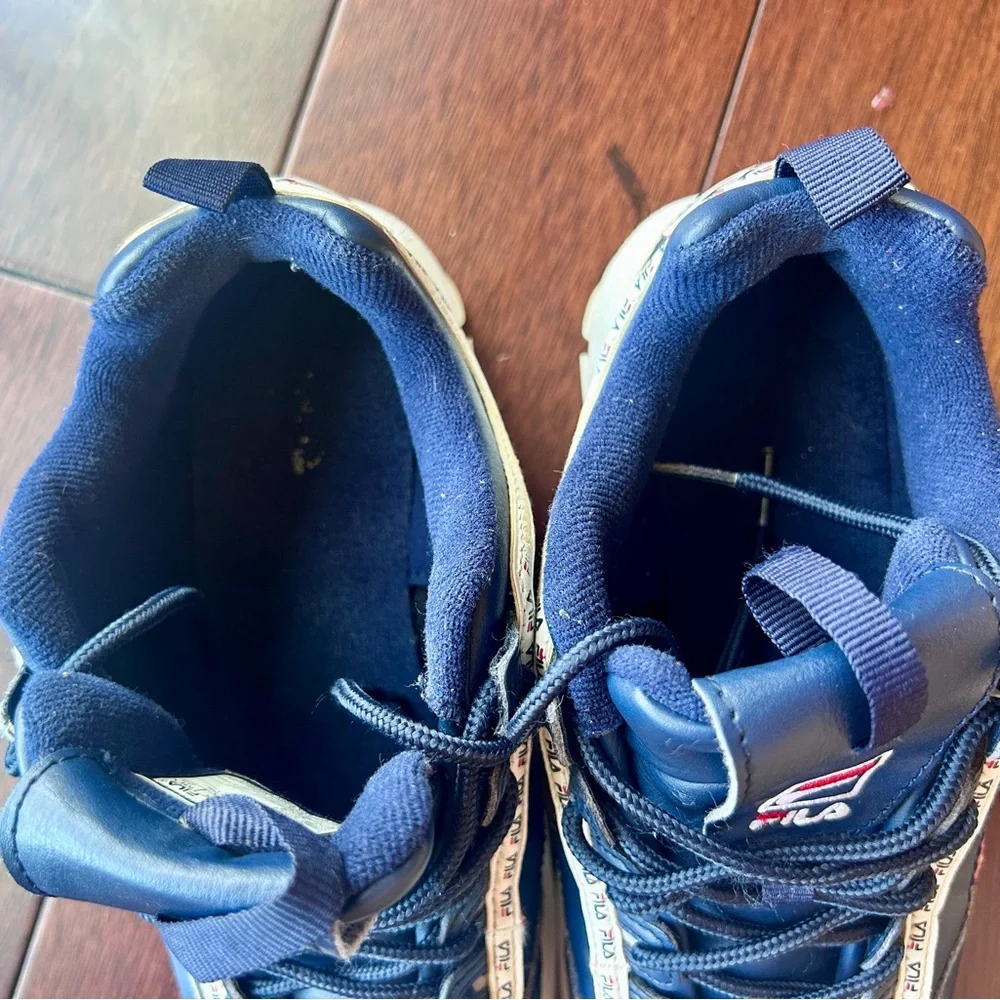 Fila Disruptor II Men's Navy and White Sneakers - Picture 5 of 8